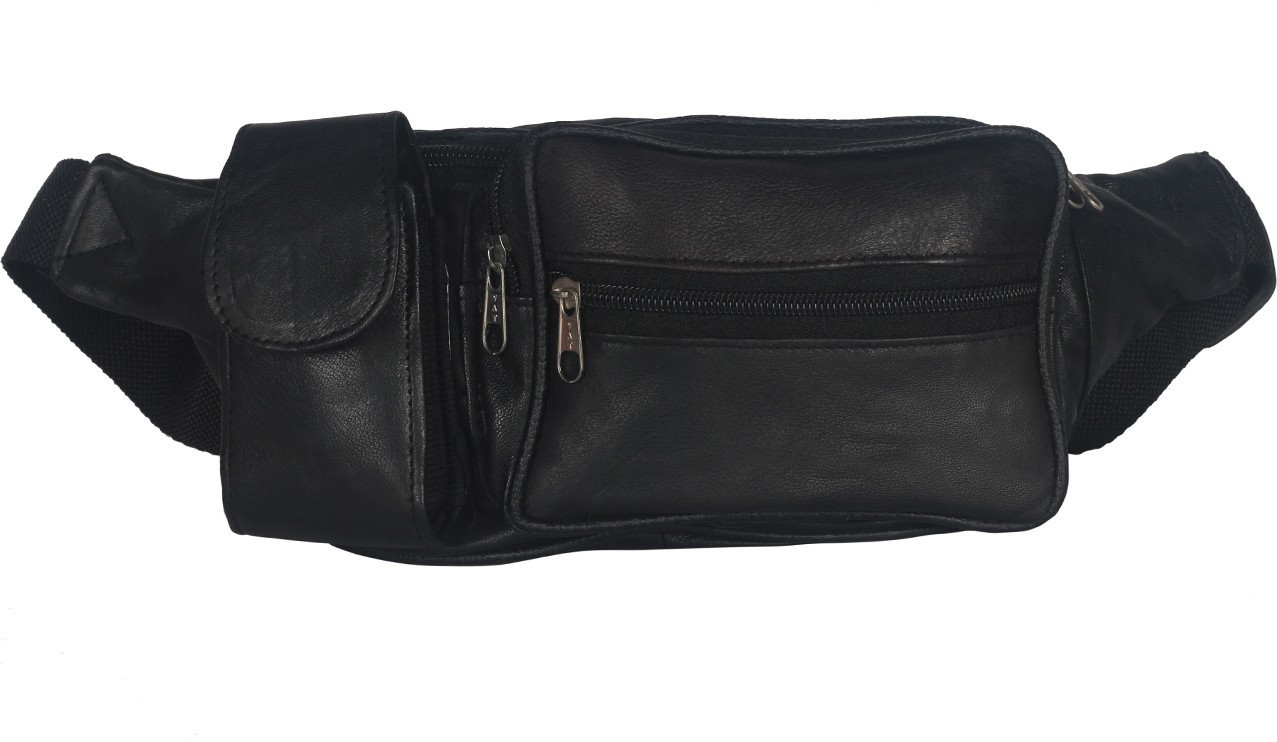 Leather Waist Bags - Pure Leather, Standard Size | Multiple Pockets, Zipper Closure, Adjustable Strap For Everyday Carry, Travel, Outdoor Activities