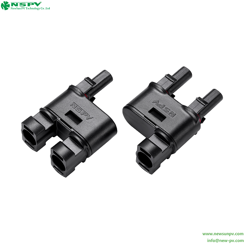 Black Tuv Certified 2 To 1 Solar Branch Connector 1500vdc Mc4 Branch For Solar System Connection
