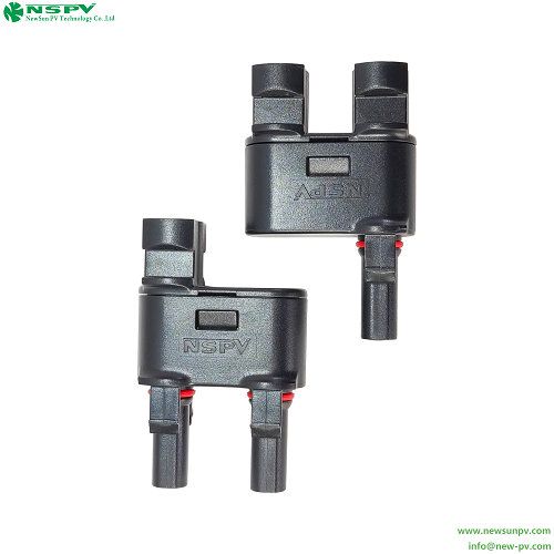 Black Tuv Certified 2 To 1 Solar Branch Connector 1500vdc Mc4 Branch For Solar System Connection