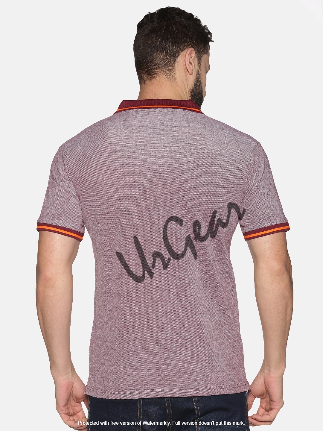 Men''s Polo Neck T-shirt - Cotton, Size L-xxl, Maroon Color | Breathable, Washable, Button Down Closure