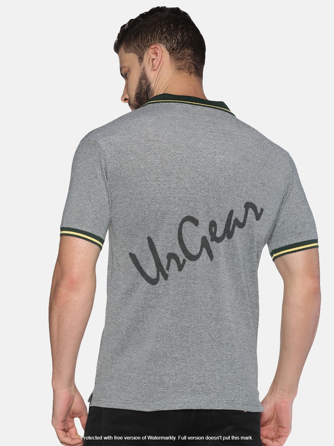 Men''s Cotton Polo Neck T-shirt - Grey, Half Sleeves | Breathable, Washable, No Fade, Available In S-xxl