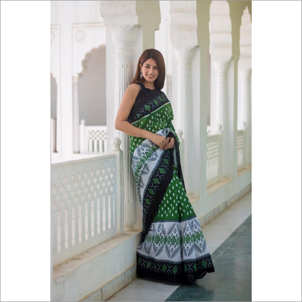 Hand Block Printed Soft Cotton Mulmul Fabric Saree