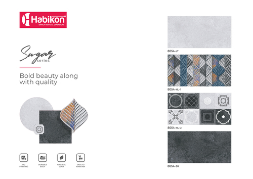 पर्पल स्टाइलिश डिजिटल वॉल टाइल्स