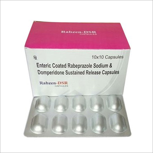 Enteric Coated Rabeprazole Sodium & Domperidone - Sustained Release Capsules | General Medicines, Suitable for All, Storage Instructions: Keep in Dry Place