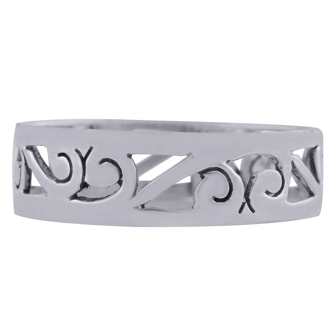 Gorgeous Jali Cut Out Plain 925 Sterling Silver Handmade Ring - 1.50 Grams All Sizes Eternity Band For Engagement Or Wedding