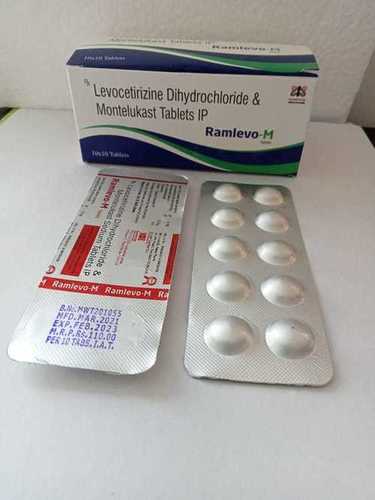 Montelukast 10mg+Levocetrizine 5mg - White Tablets, Blister Pack | Allergy Relief, Histamine Blocker, Leukotriene Inhibitor, Fast Acting, Zero Side Effects