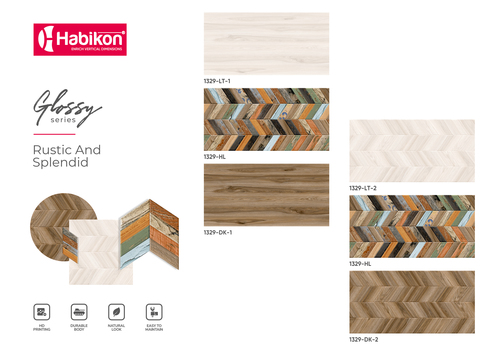 12* 24 डिजिटल ग्लॉसी वॉल टाइल्स का आकार: 300* 600 मिमी