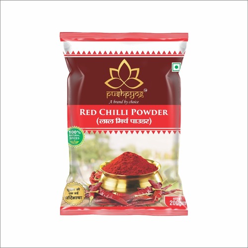 Red Chilli Powder Packaging Pouches - Center Sealed Pouch 6*8 Inches , Tear Proof, Water Resistant, Airtight Sealing, Custom Printed for Food Industry