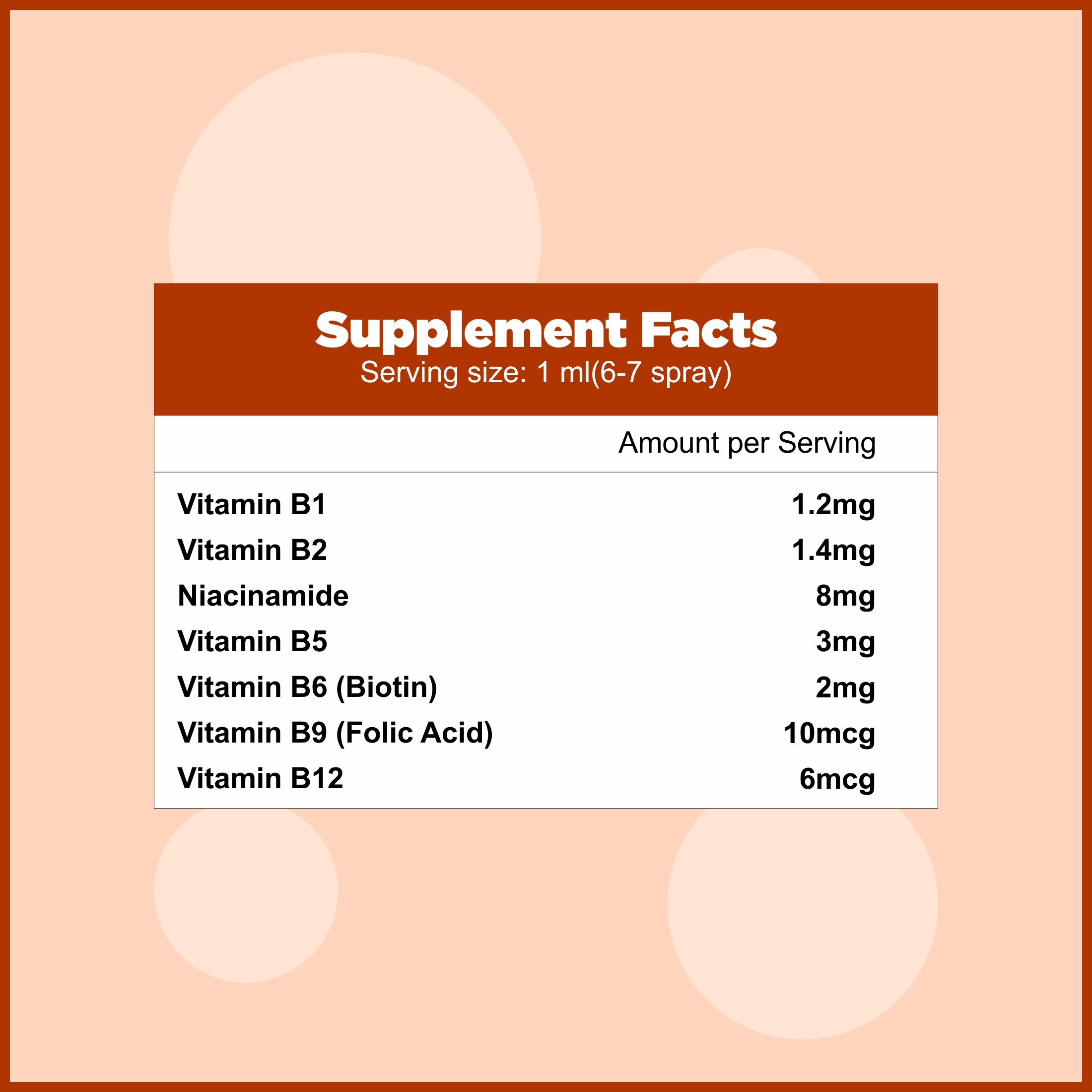 Vitamin B Complex Spray