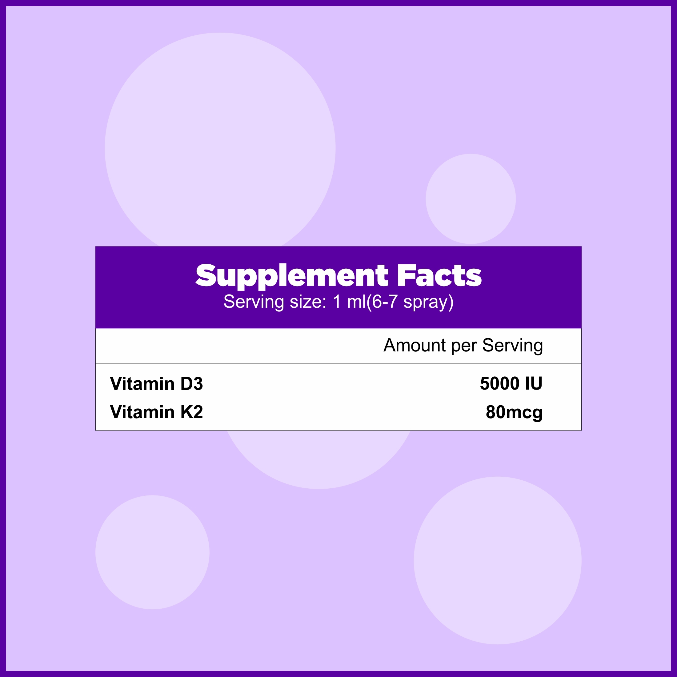 Vitamin D3 K2 Spray