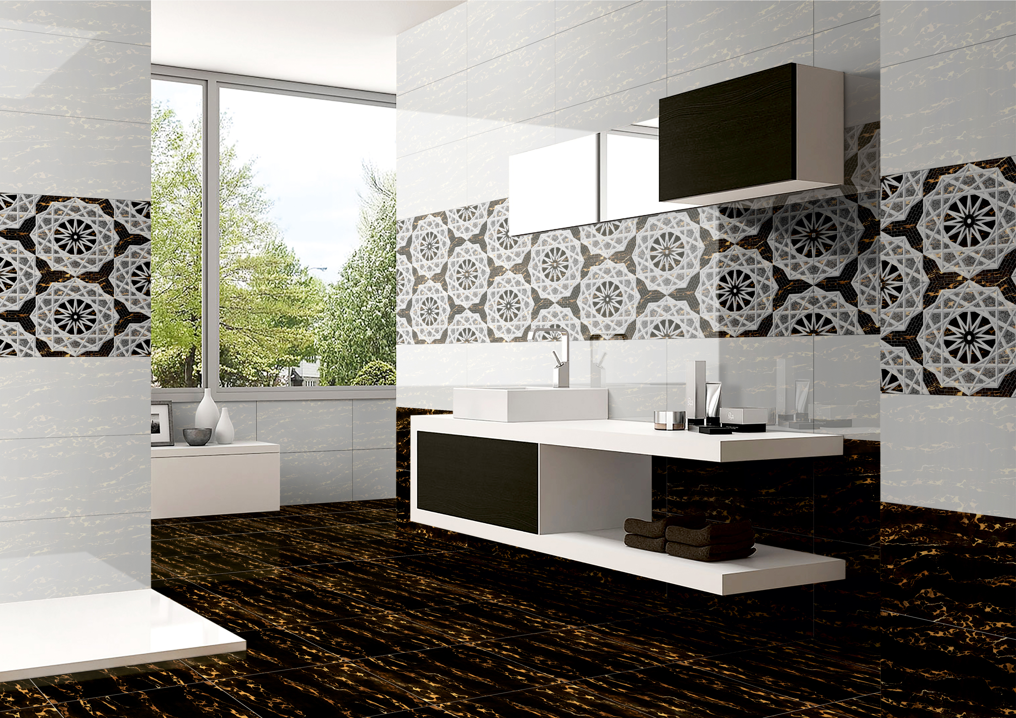 Glossy Series Digital Wall Tiles - 300x600 Mm, Glazed Ceramic Material, 9 Mm Thickness, Interior Decor & Plain Finish
