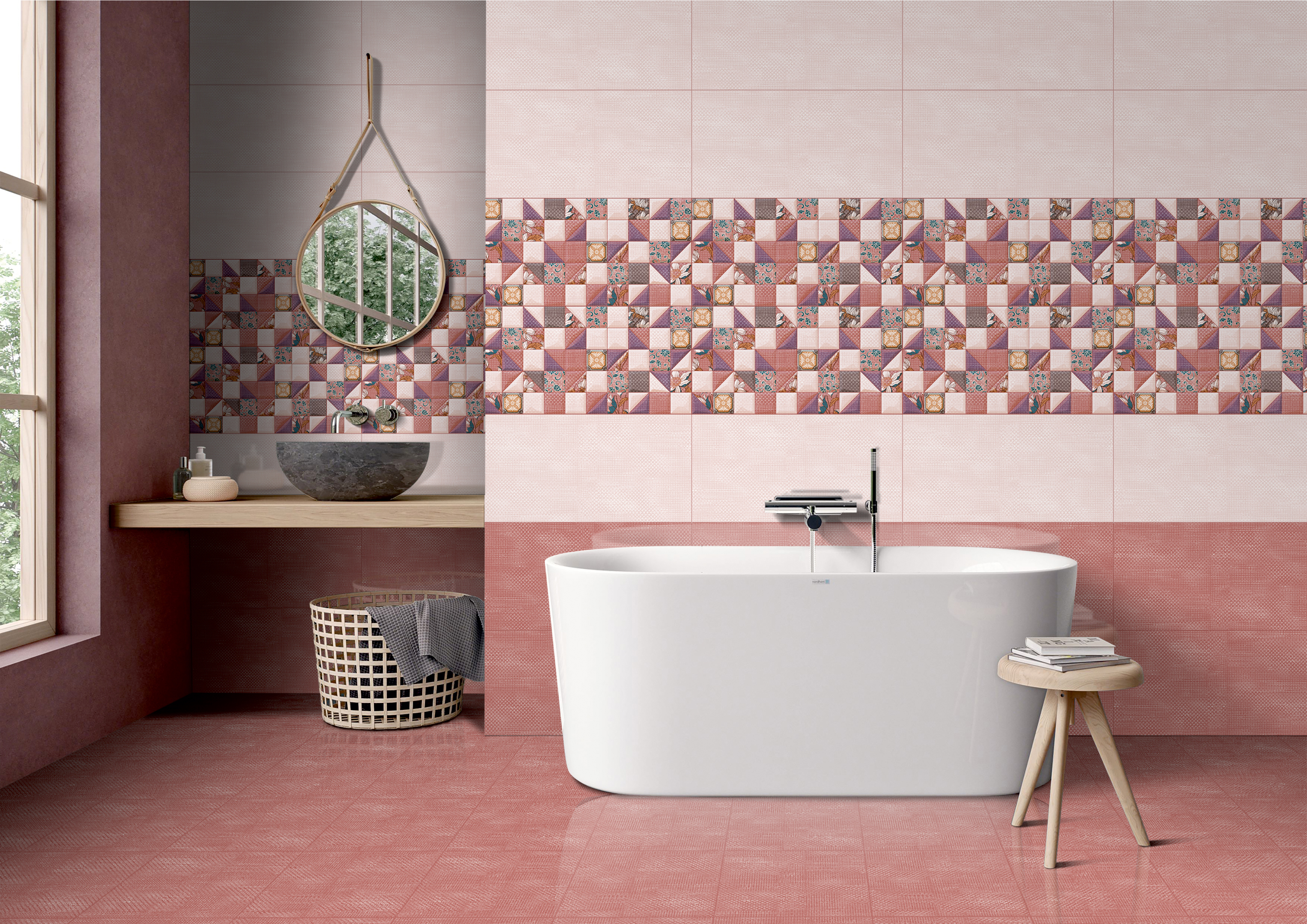Habikon Glossy Series Wall Tiles - Ceramic, 300x600 Mm, 9 Mm Thickness | Digital, Glazed Finish, Decor & Plain Options