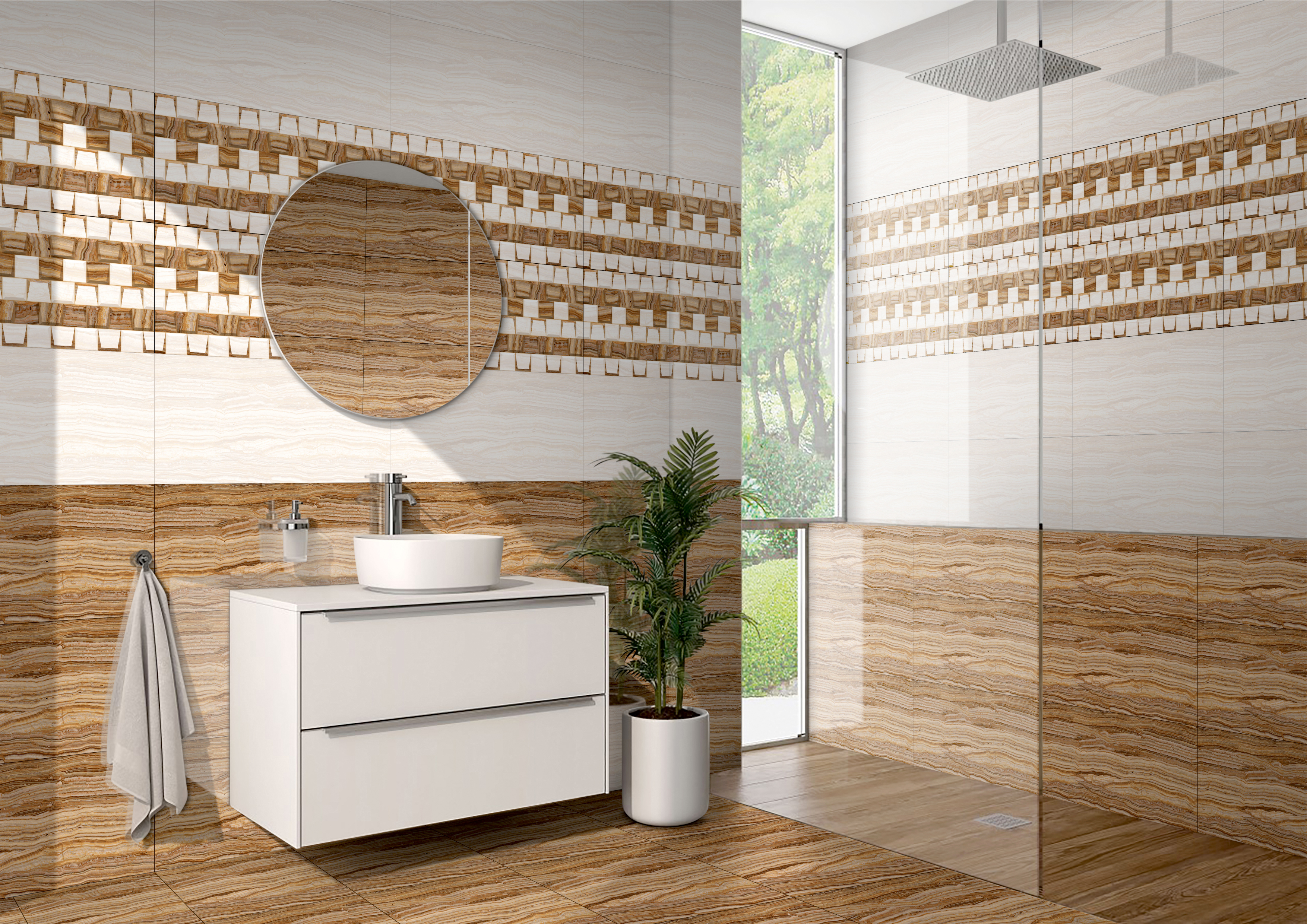 Ceramic Bathroom Wall Tiles Size: 300*600 Mm