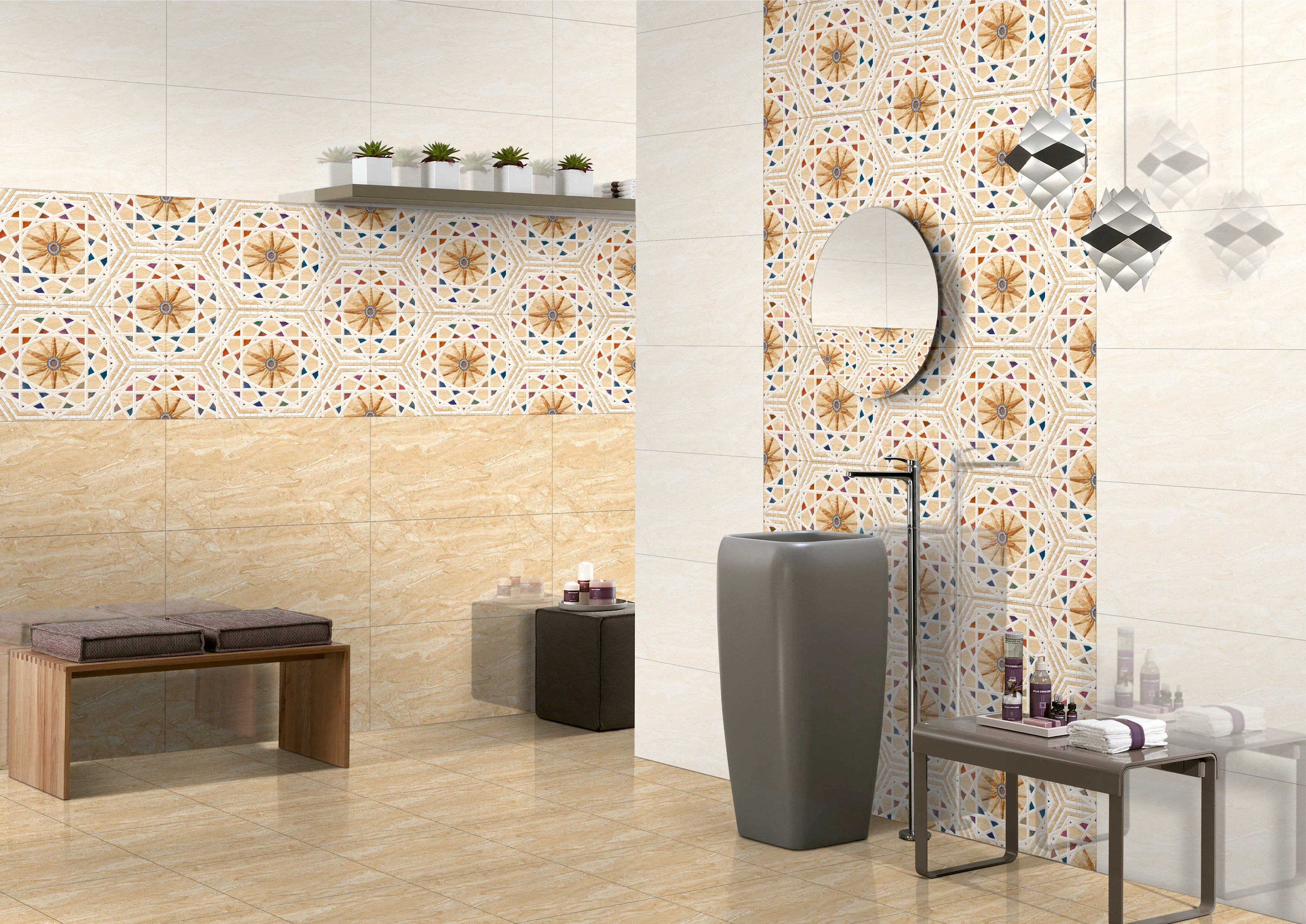 Decorative Bathroom Wall Tiles Size: 300*600 Mm