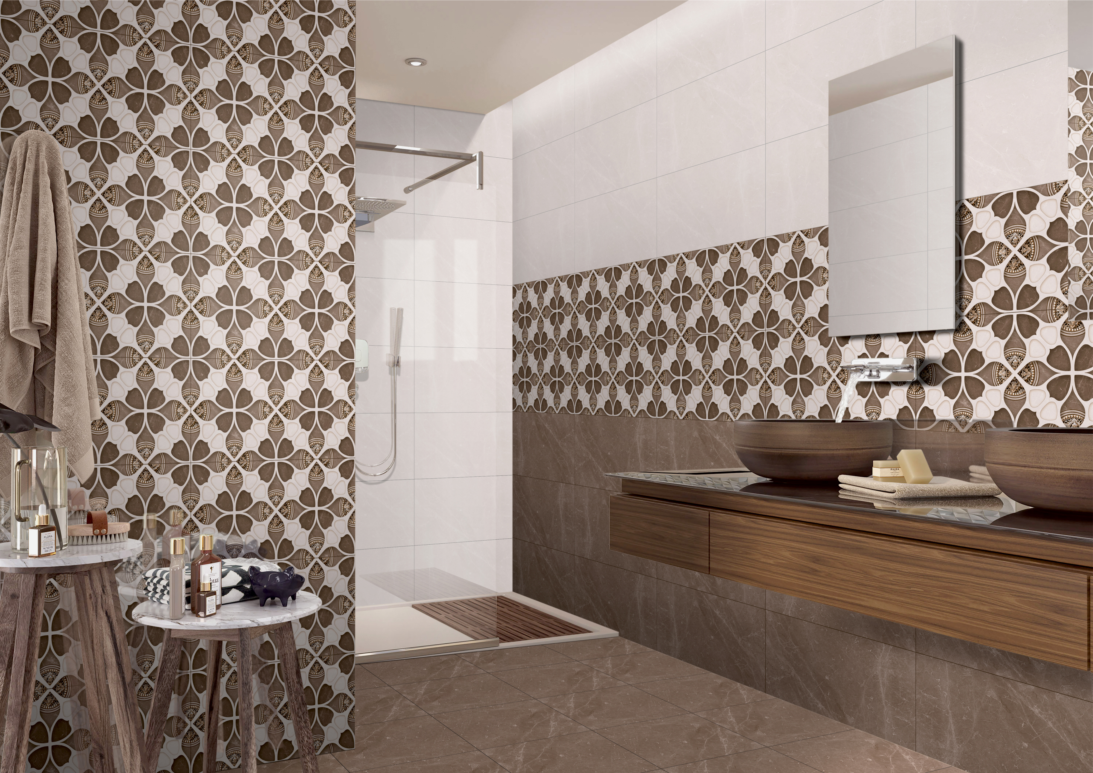 Bathroom Glossy Wall Tiles Size: 300*600 Mm