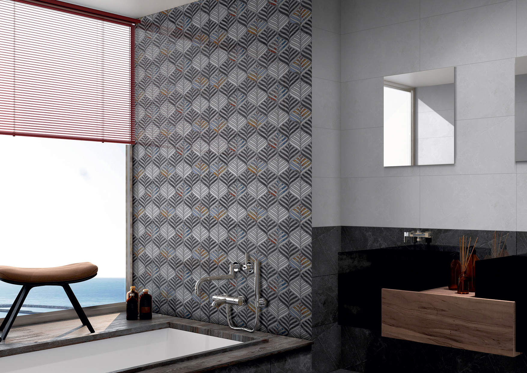 Habikon Glossy Series Wall Tiles - Glazed Ceramic, 300x600 Mm Size, 9 Mm Thickness, Digital Decor And Plain Tile Options