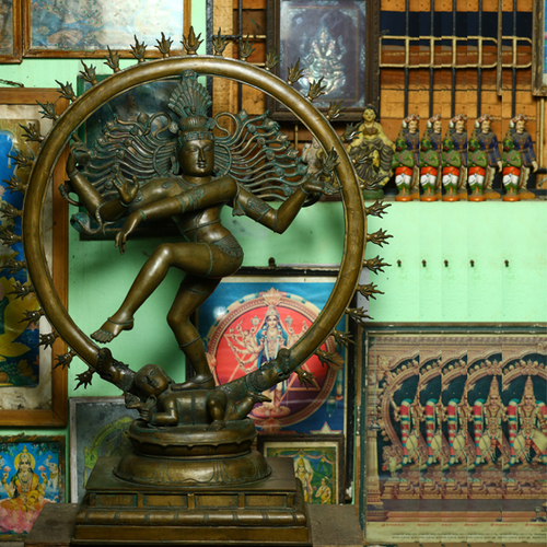 Dancing Siva - 42 Inch Antique Bronze Statue | Chola Design, Unique Wax Process, Home And Outdoor Decoration