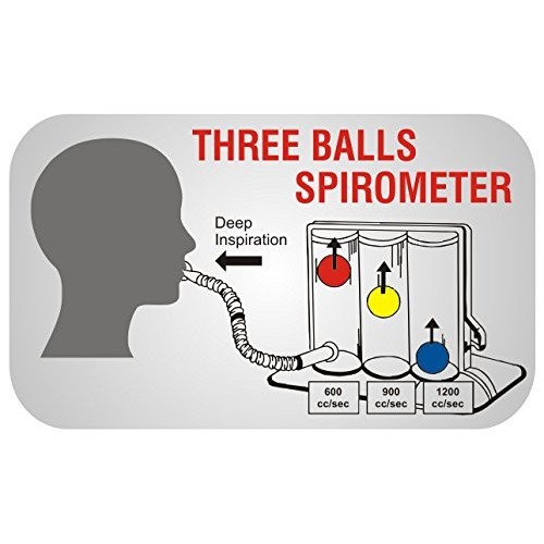 Spirometer 3-ball Respiratory Exerciser - Dimension (L*w*h): 20*20*12 Centimeter (Cm)