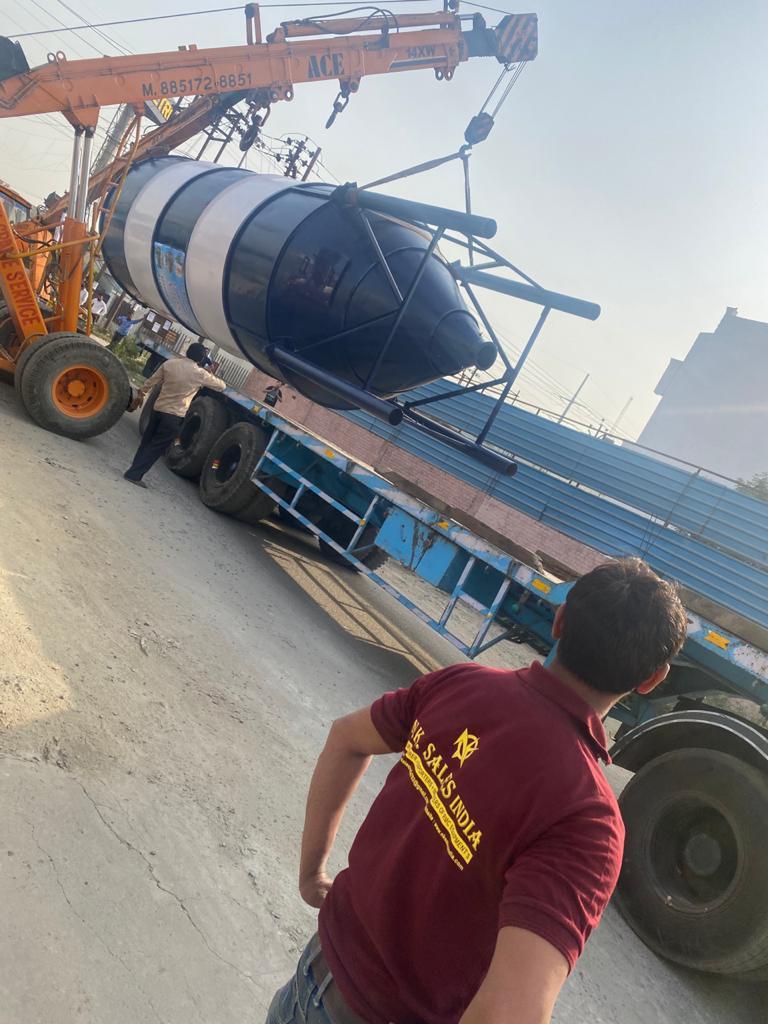 Cement And Fly Ash Silo - 50 To 500 Ton Capacity, 12500mm Height, 3400mm Dimensions, 6000 Kg Weight, Custom Color, 1 Year Warranty