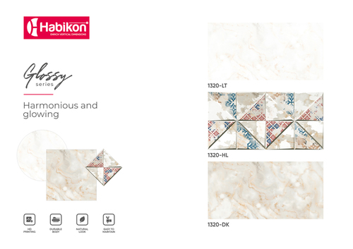 सिरेमिक डैकोर वॉल टाइल्स का आकार: 300* 600 मिमी