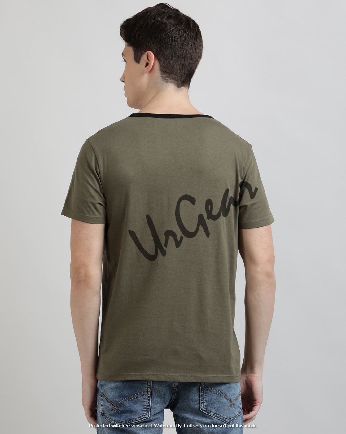 Green Men Round Neck T-shirt