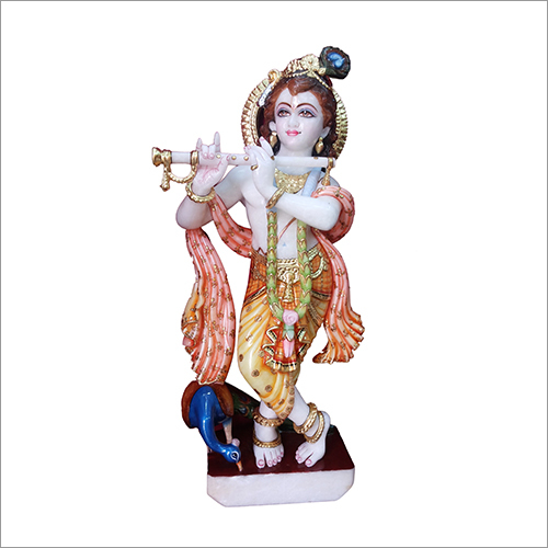 Polishing Marble Krishna Statue