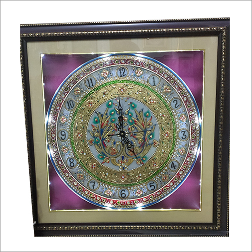 Marble Wall Watch - Multicolor Marble, Antique Imitation Design | Painted and Polished Finish for Elegant Home Decoration