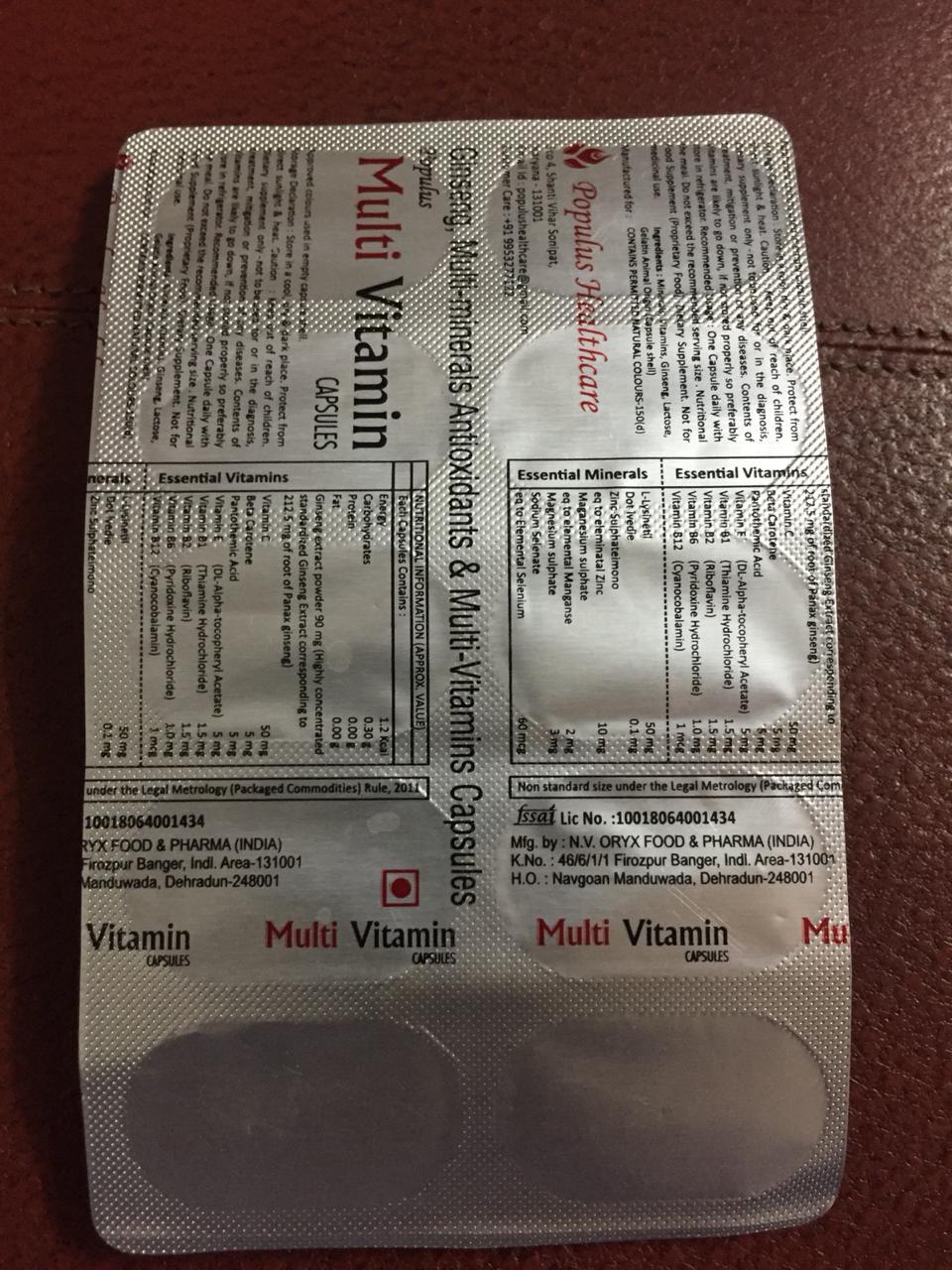 Multivitamin Capsules - High Absorption Formula | Comprehensive Nutritional Support For Healthy Living