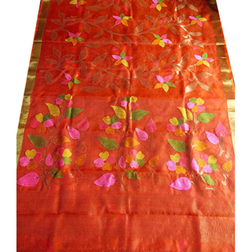 Rasum Moslin Jamdani Saree - Premium Quality Fabric with Blouse Piece , Available in All Colors for Every Season