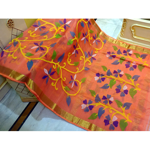 Rasum Moslin All Over Jamdani Saree - Premium Quality Cotton Blend, Varieties of Festive Colors for All Seasons