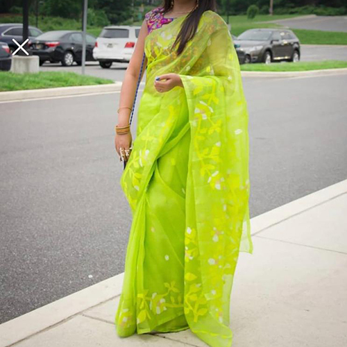 Rasum Moslin Jamdani Saree With Blouse Piece