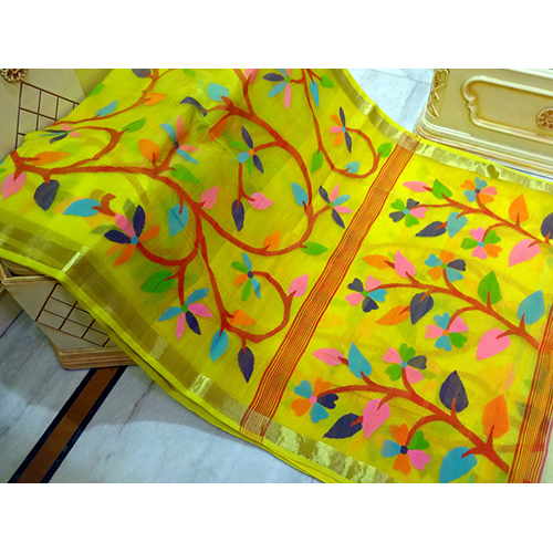 Rasum Moslin All Over Jamdani Saree - Premium Quality Cotton Blend, Varieties Of Festive Colors For All Seasons