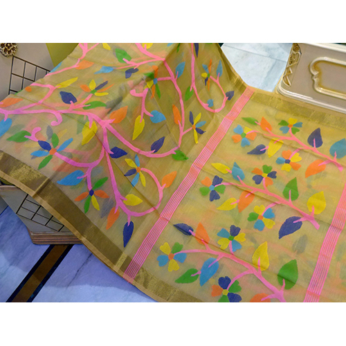 Rasum Moslin All Over Jamdani Saree - Premium Quality Cotton Blend, Varieties Of Festive Colors For All Seasons