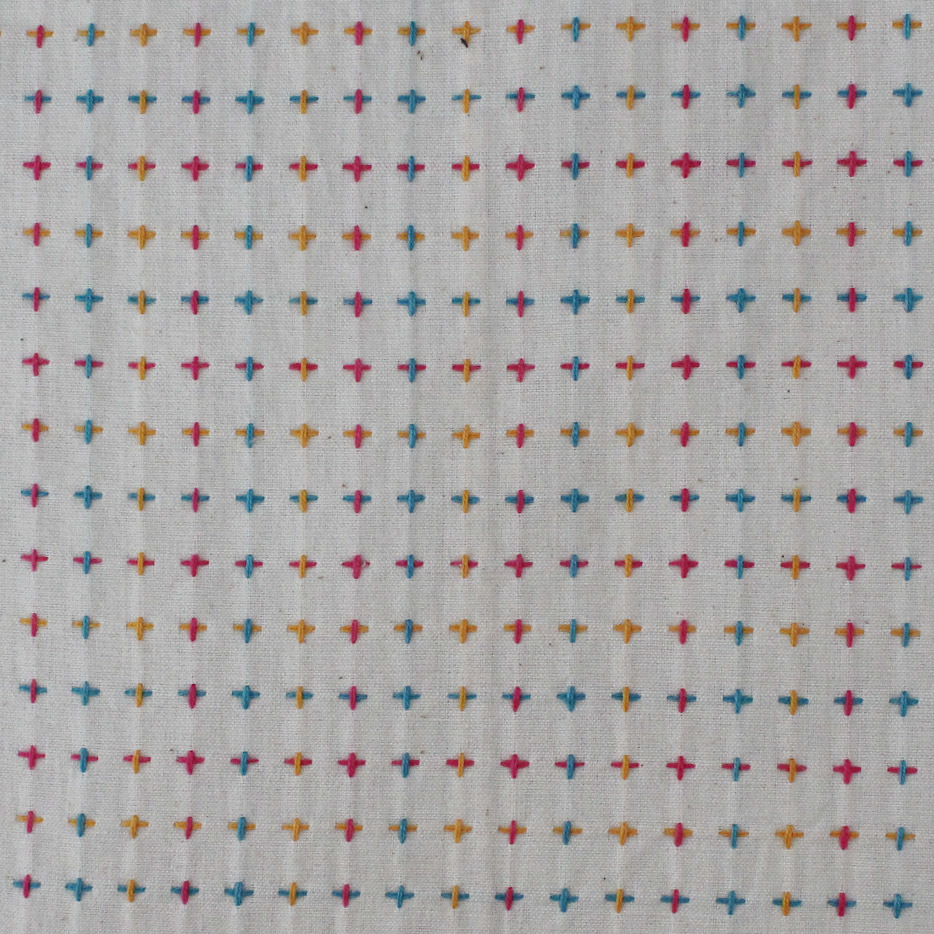 Striped Cotton Ocs 100 Dobby Weave Fabric - Color: As Per Buyer Requirement