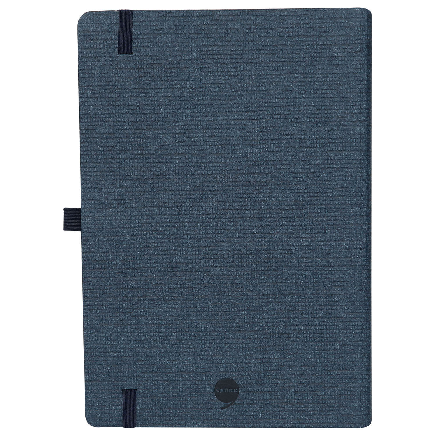 Comma Abaca - A5 Hard Bound Notebook | 192 Pages 80gsm Natural Shade Paper Textured Cover With Elastic Band Closure Satin Ribbon Bookmark & Pen Holder Loop