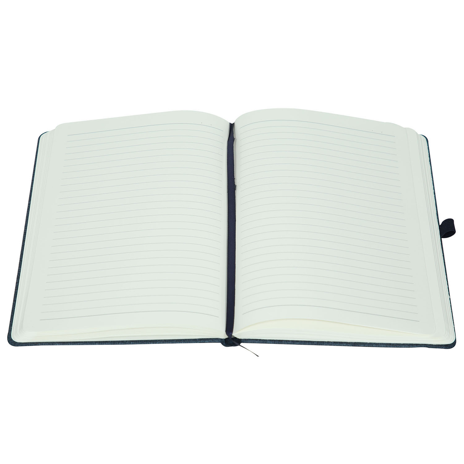 Comma Abaca - A5 Hard Bound Notebook | 192 Pages 80gsm Natural Shade Paper Textured Cover With Elastic Band Closure Satin Ribbon Bookmark & Pen Holder Loop