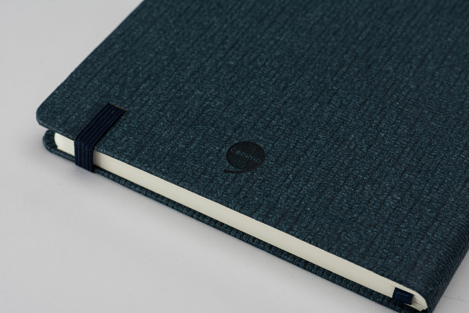 Comma Abaca - A5 Hard Bound Notebook | 192 Pages 80gsm Natural Shade Paper Textured Cover With Elastic Band Closure Satin Ribbon Bookmark & Pen Holder Loop