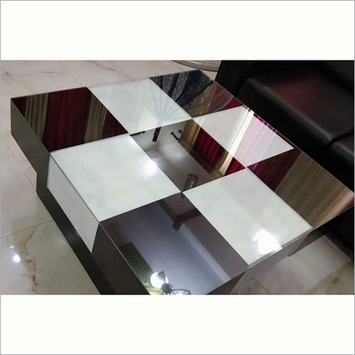 Wooden Chessbox Center Table - Glass & Wood, 41x35x29 Inches | Modern Design, Durable Build