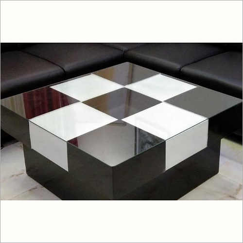 Wooden Chessbox Center Table - Glass & Wood, 41x35x29 Inches | Modern Design, Durable Build