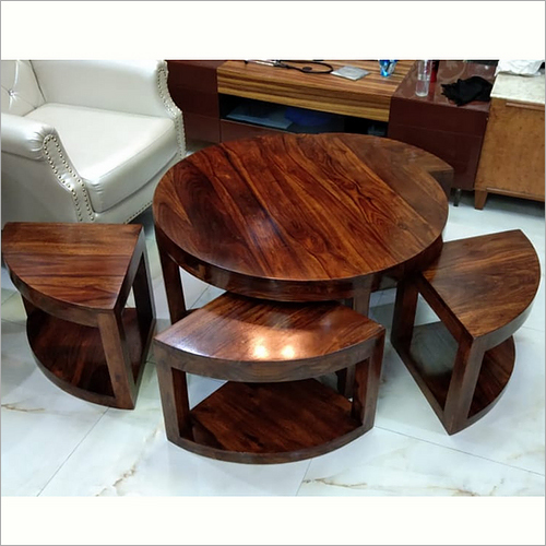 Gridley Solid Wooden Center Table - H 41 X W 35 X D 29 Inch | Indian Style, Versatile Design For General Use