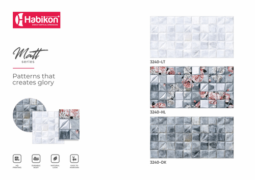 स्टाइलिश डिजिटल प्रिंट वॉल टाइल्स का आकार: 300* 600 मिमी