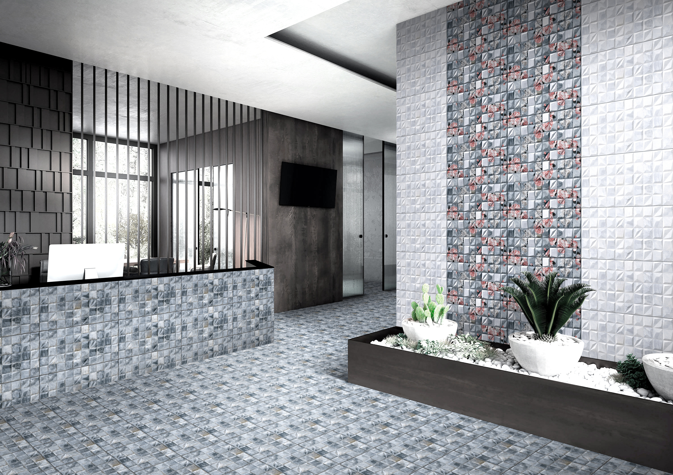 Stylish Digital Print Wall Tiles Size: 300*600 Mm