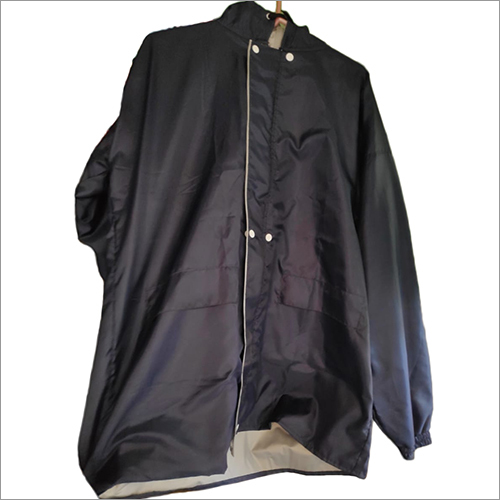 Plain Raincoat - Pvc Material, Waist Length Design, Sky Blue Color For Men | Waterproof Protection Against Rain