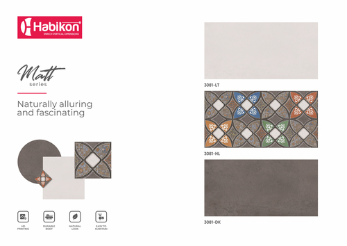 मैट सीरीज़ वॉल टाइल्स का आकार: 300* 600 मिमी