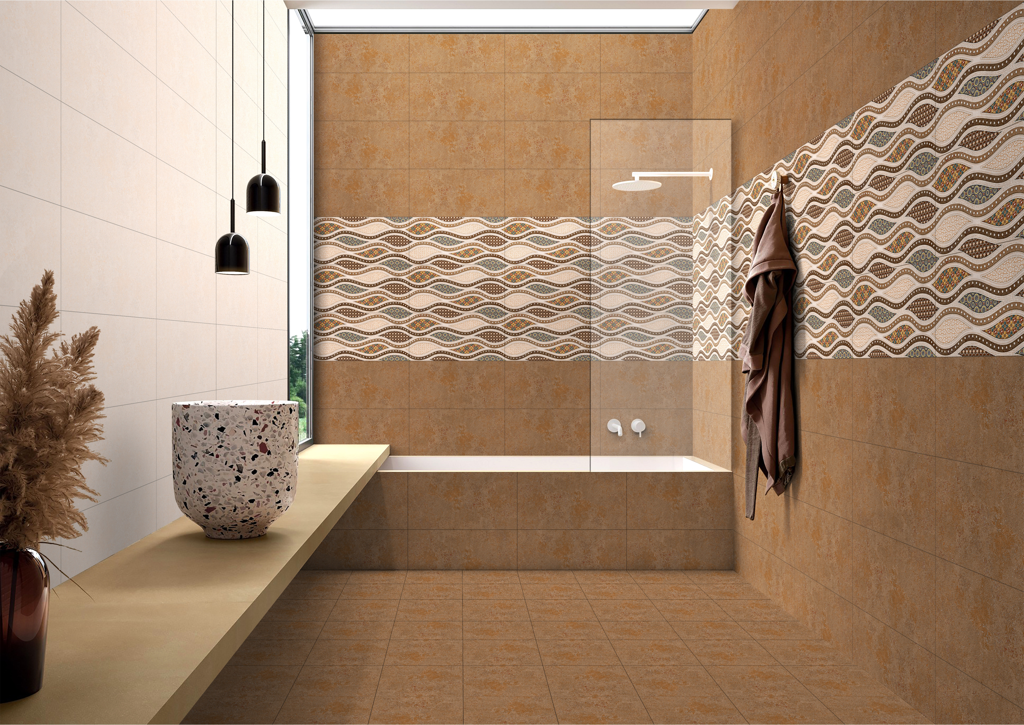 Decorative Glossy Wall Tiles Size: 300*600 Mm