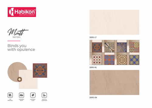 सिरेमिक मैट वॉल टाइल्स का आकार: 300* 600 मिमी