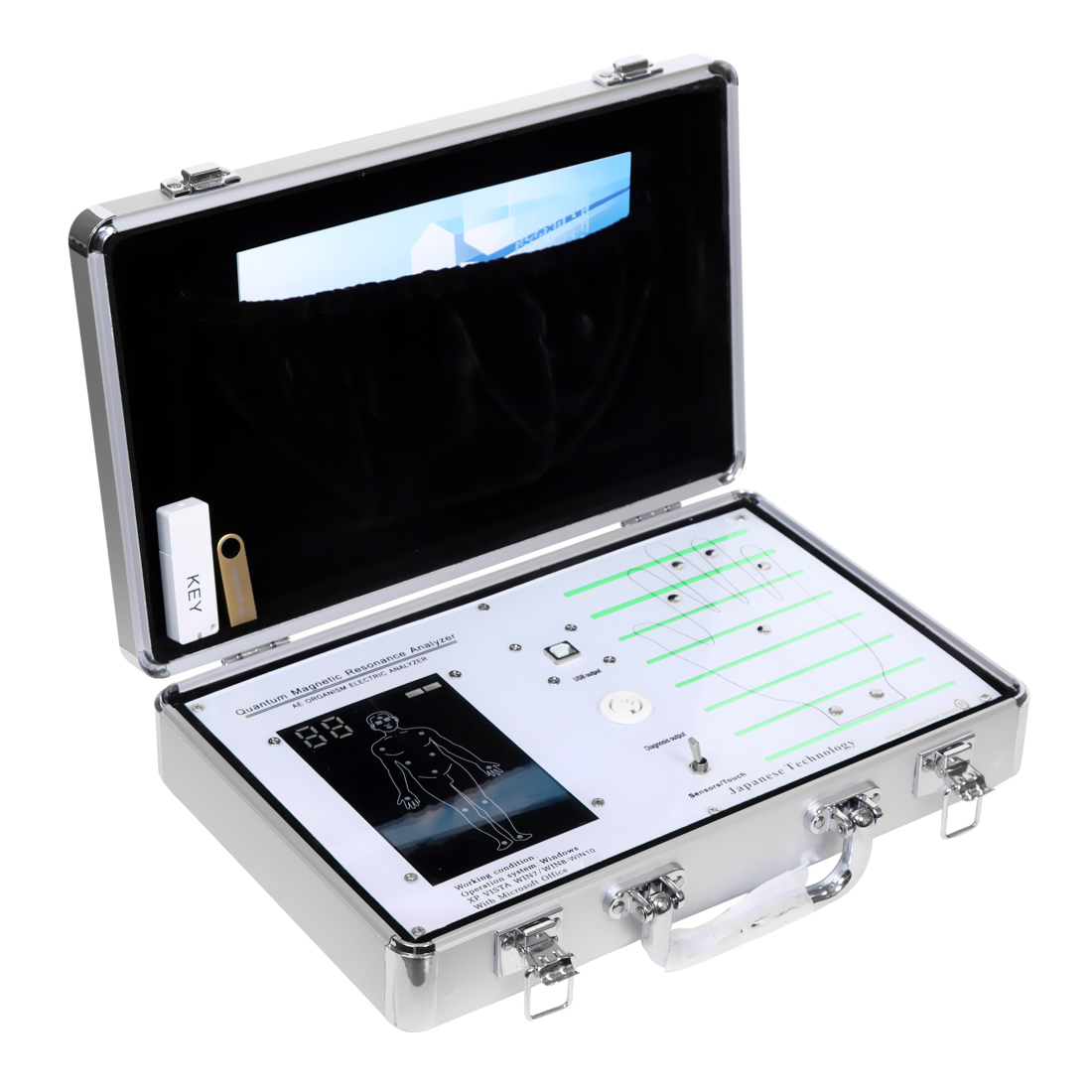 Silver Semi Automatic Fuleza 9g 2 In 1 Quantum Magnetic Resonance Analyzer