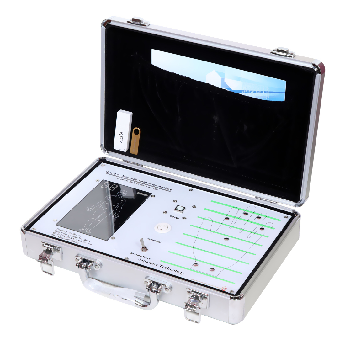 Silver Semi Automatic Fuleza 9g 2 In 1 Quantum Magnetic Resonance Analyzer