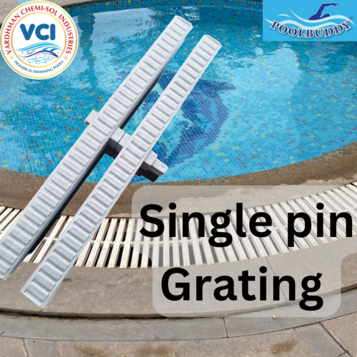 Swimming Pool Grating - ABS Material, Size 6"-14", Color White | Non-Slippery Surface, Designed for Overflow Pool Applications