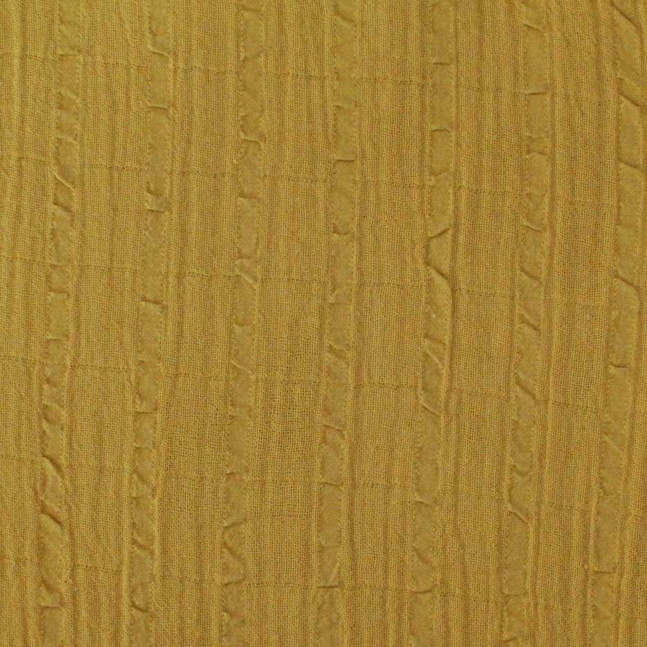 Oeko Tex Certified Double Cloth Crinkled Effect Muslin Solid Fabric - Color: As Per Buyer Requirement